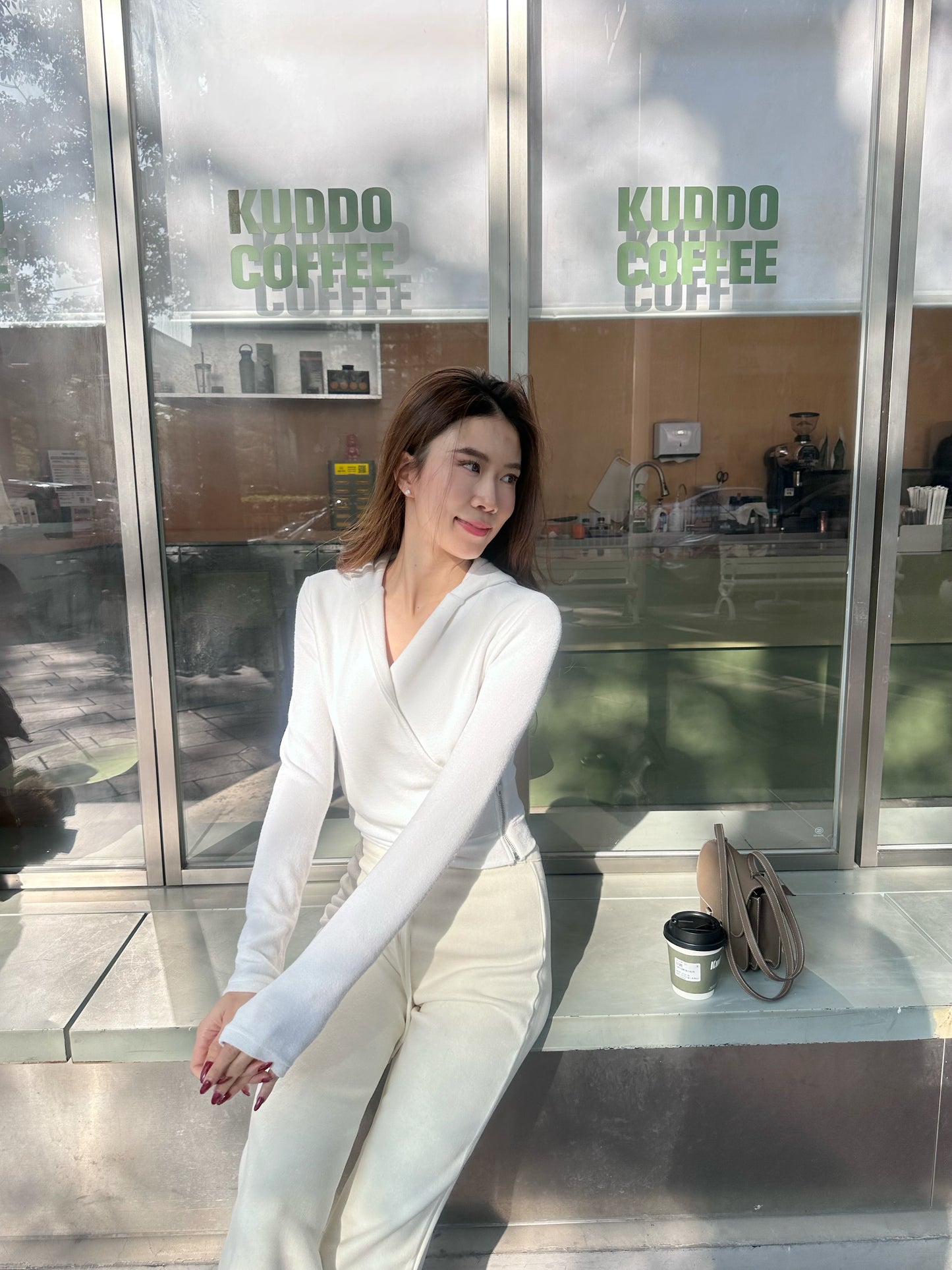 Left Zipped Hooded Sweatshirt