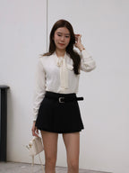 Tied Gold Button Wool Cardigan