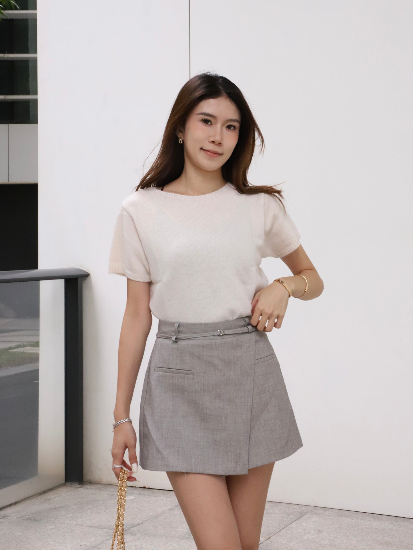 Cashmere & Wool Shorts T Top
