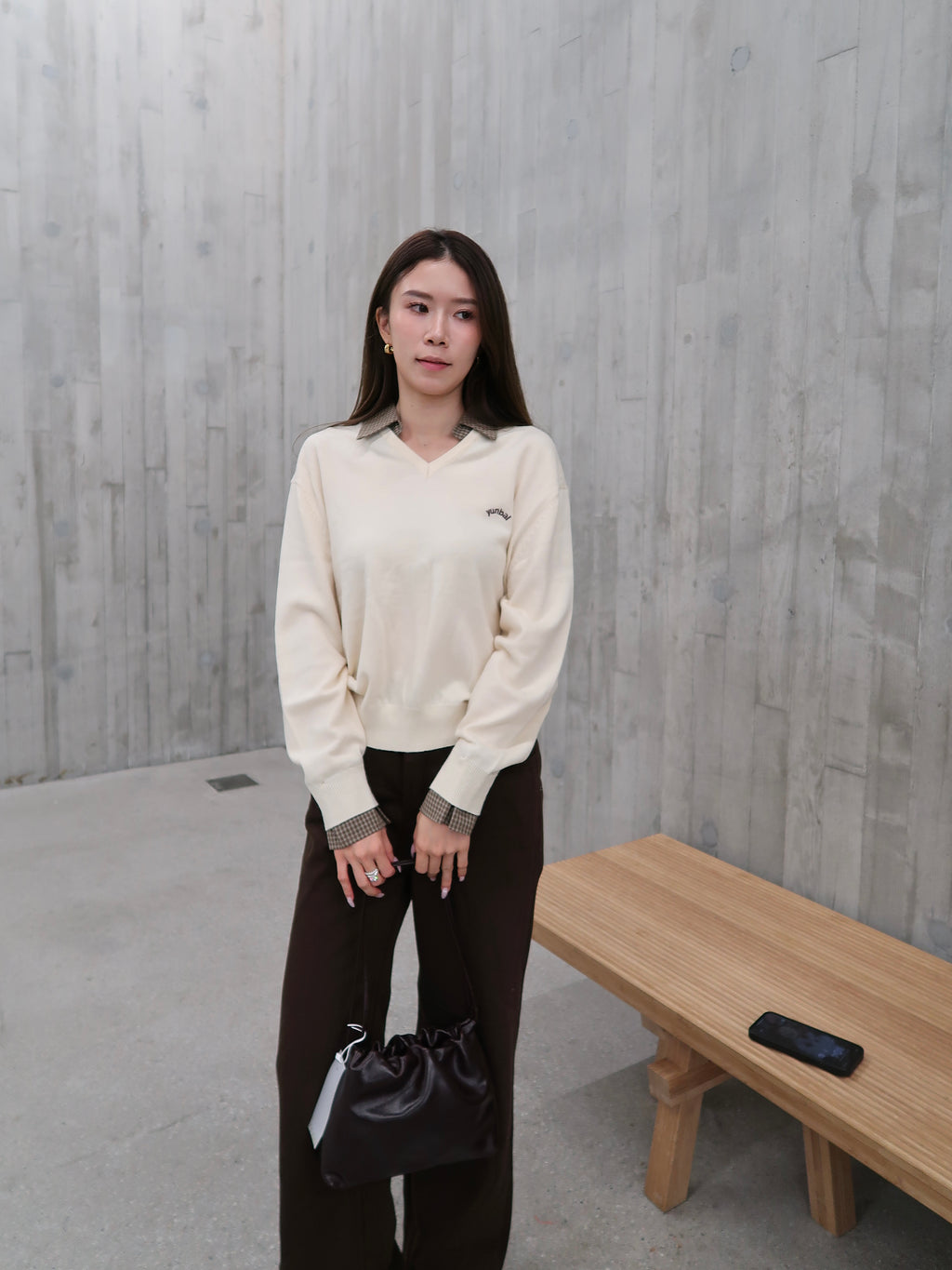 Removable V Neck Sweatshirt