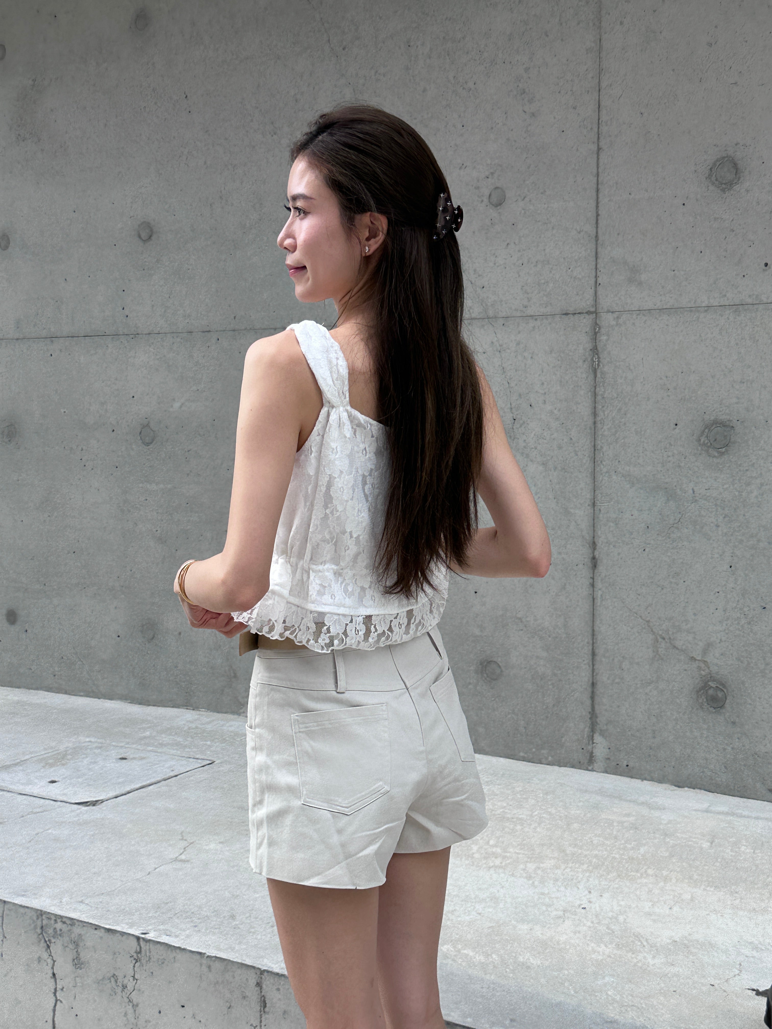 Whole Lace Tied Tank Top