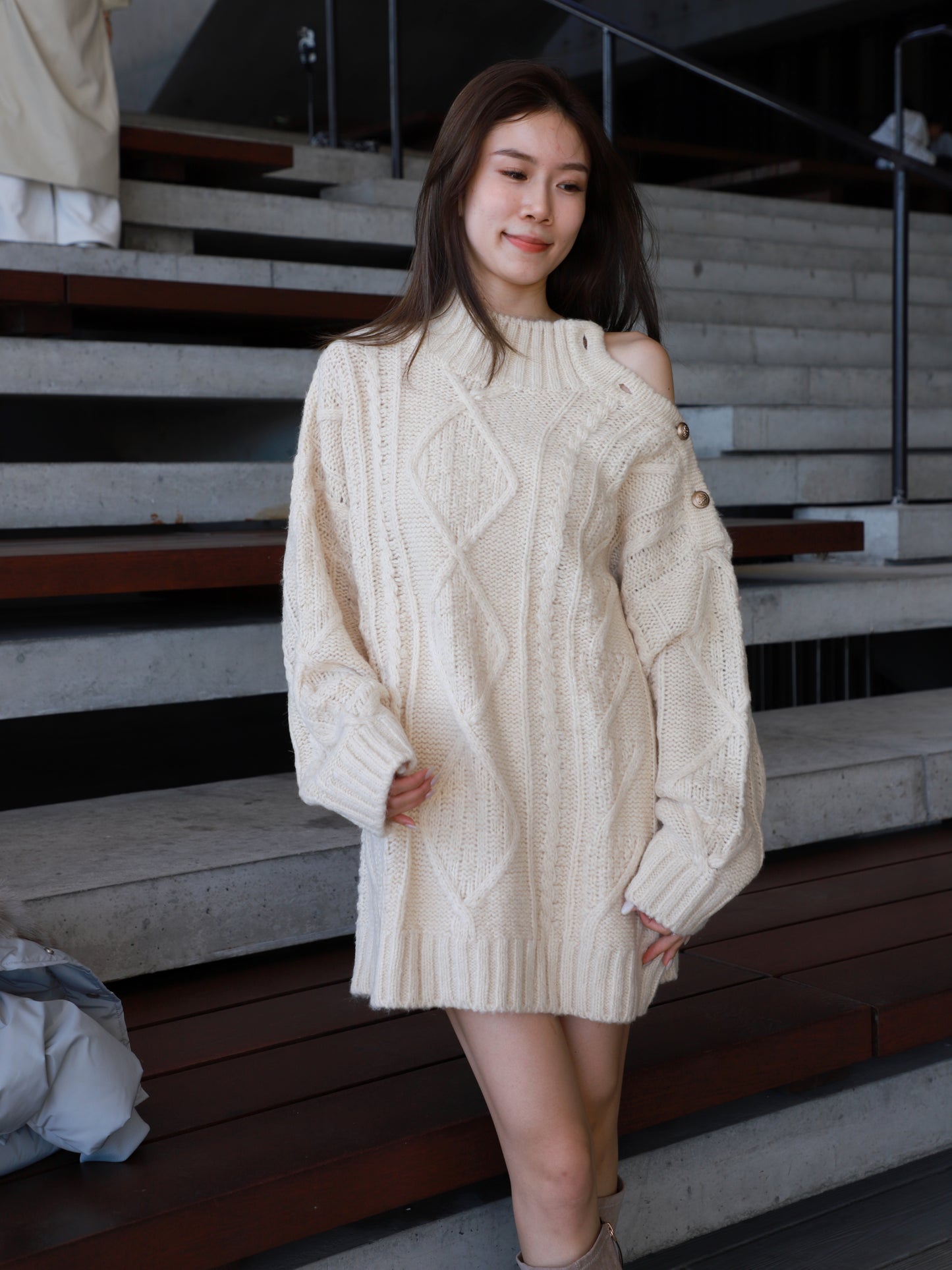 Big Button Oversized Sweater