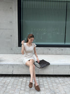 Chiffon Lace Office Mini Dress