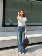 Half Lace Short T Top