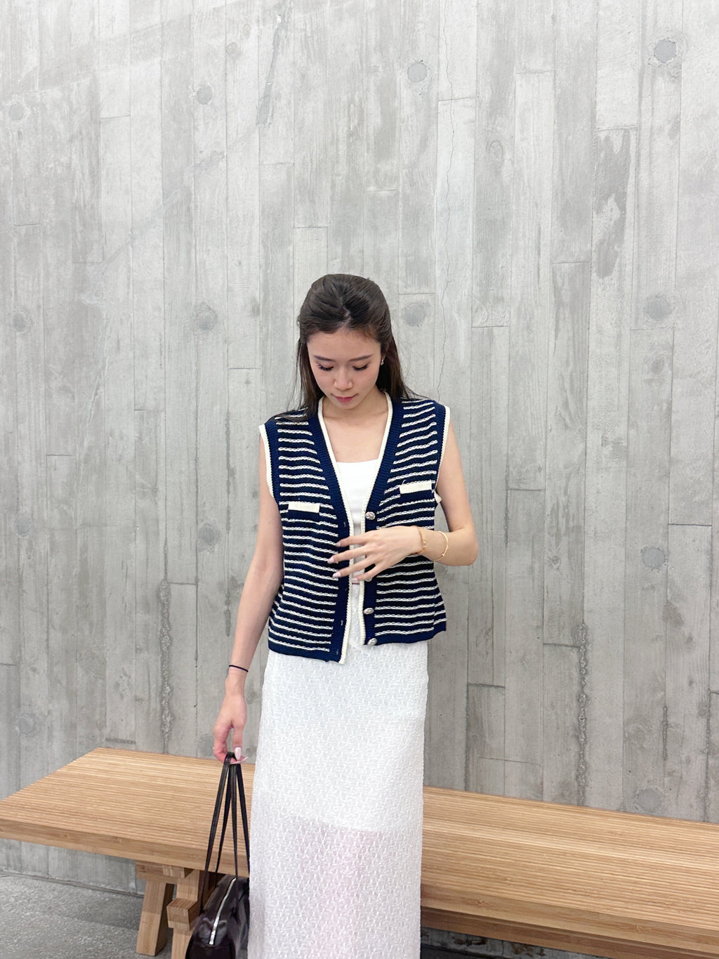 Striped Knitted Vest