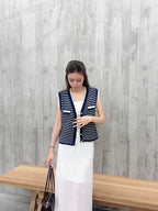 Striped Knitted Vest