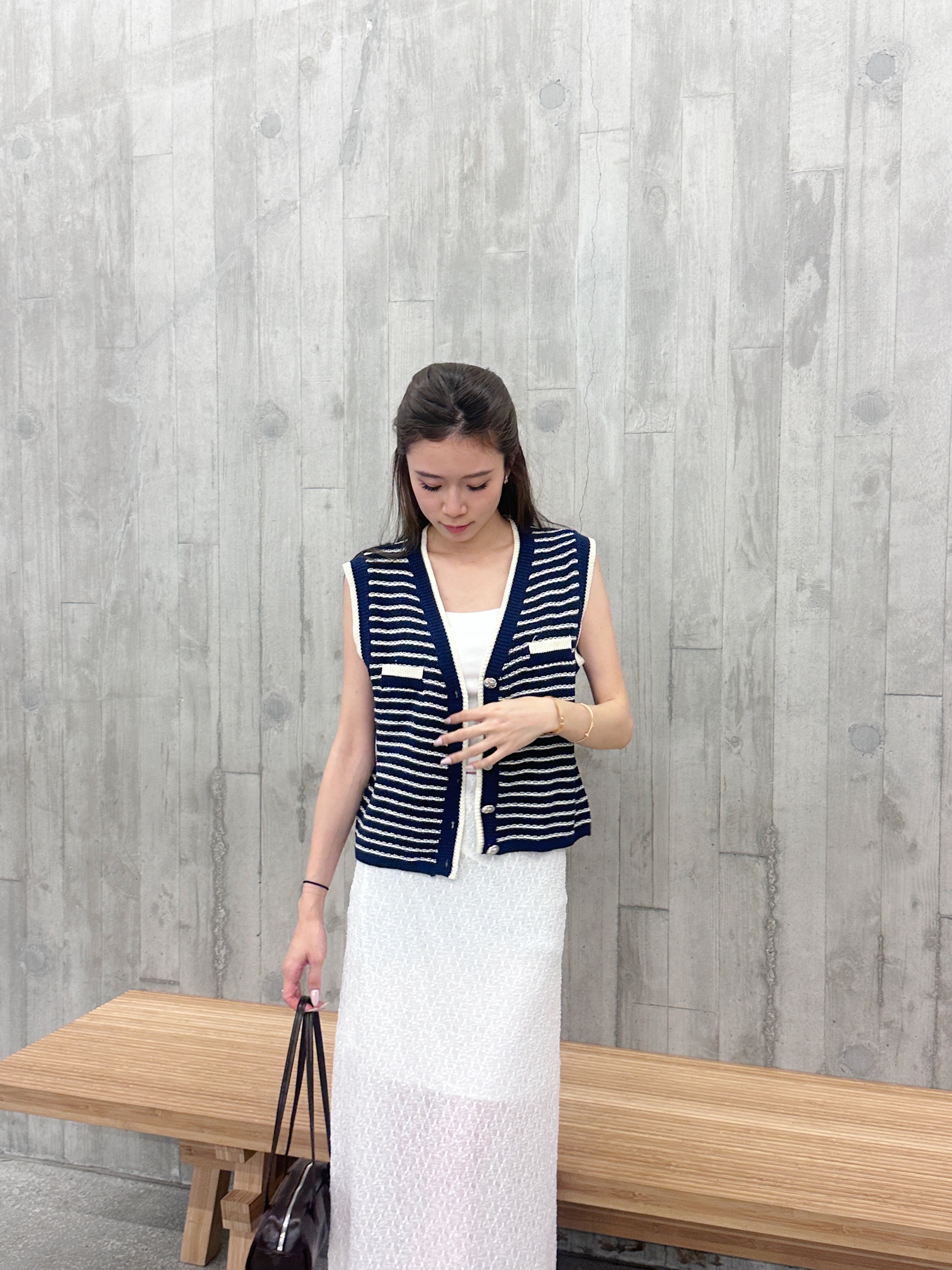 Striped Knitted Vest