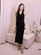 Summer Cross Neck Maxi Dress with pads