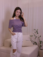 Cross Neck Doubled Base T Top