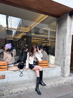 Snow White Mix Texture Jacket