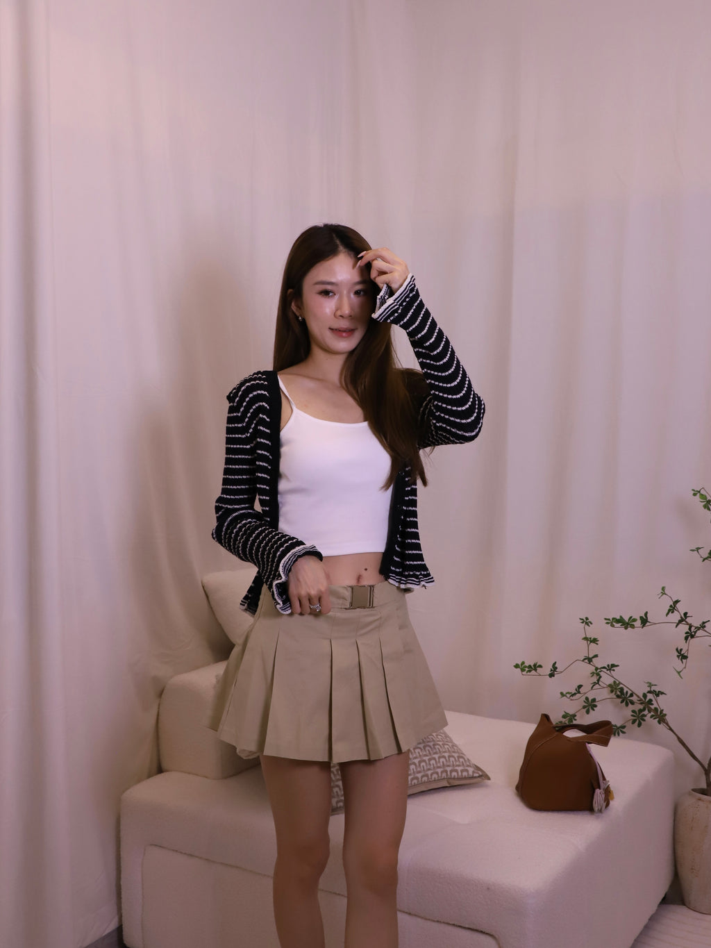 Linen Striped Cardigan