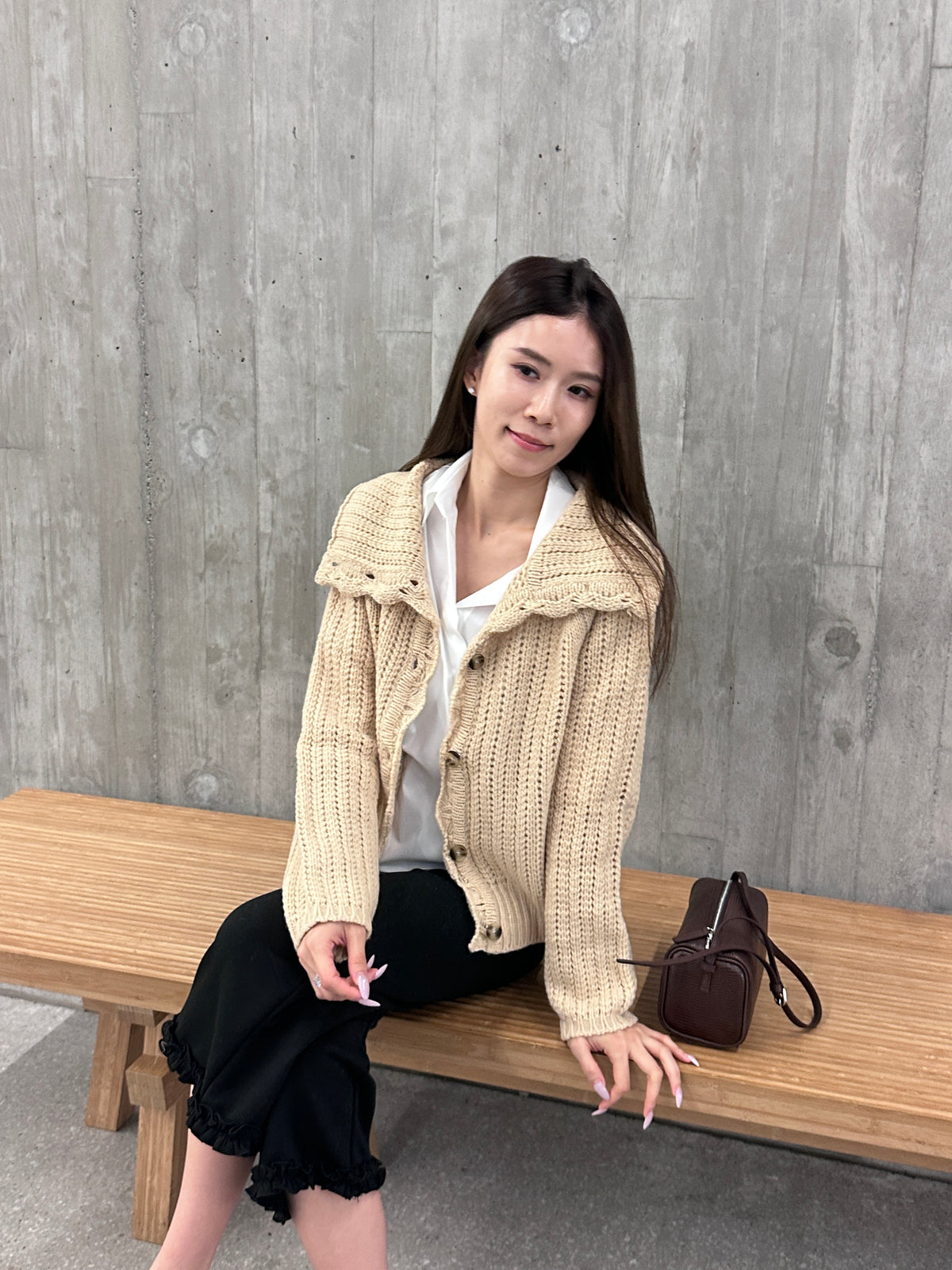 Big Neck Knitted Jacket