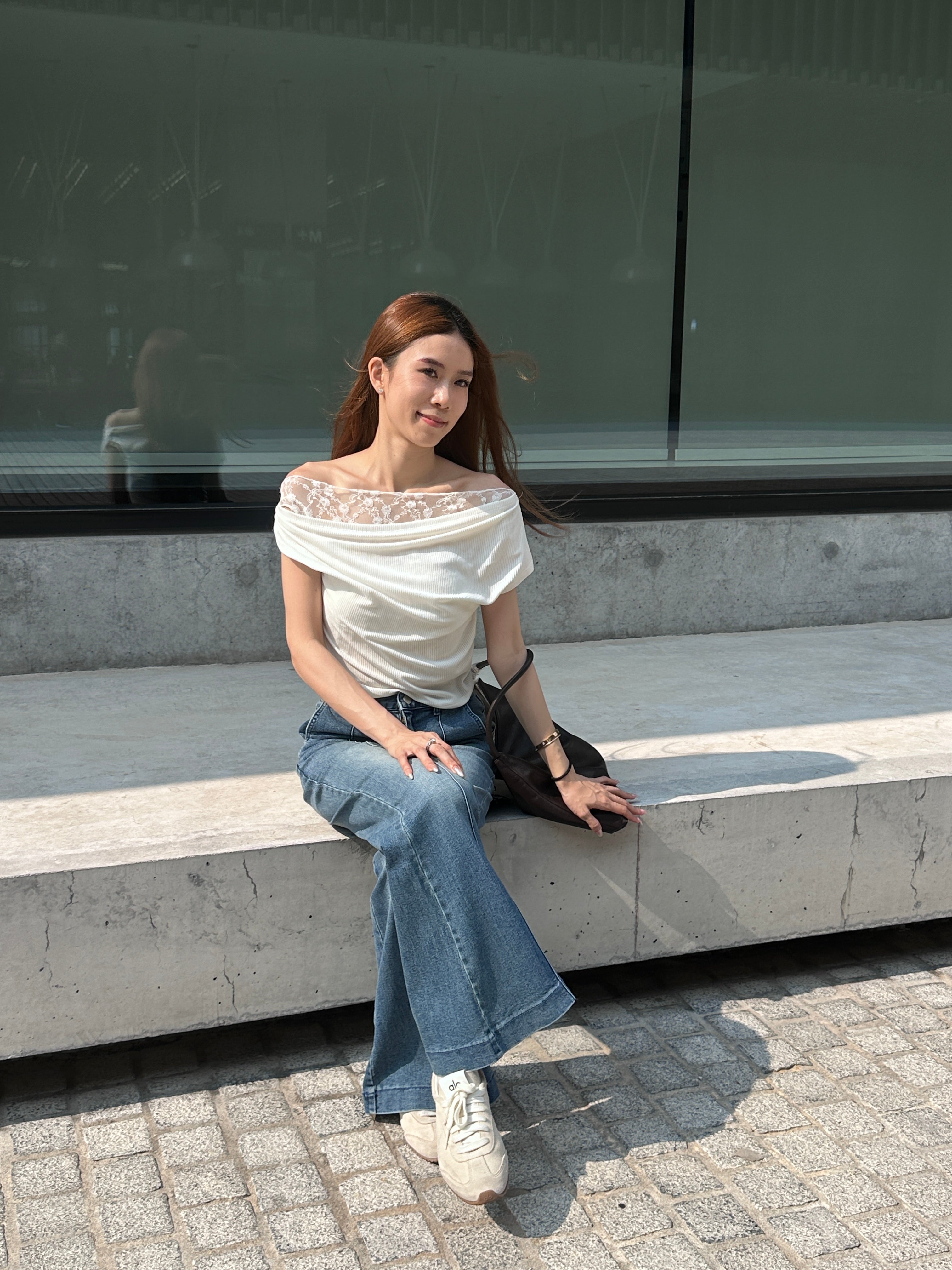 Half Lace Short T Top