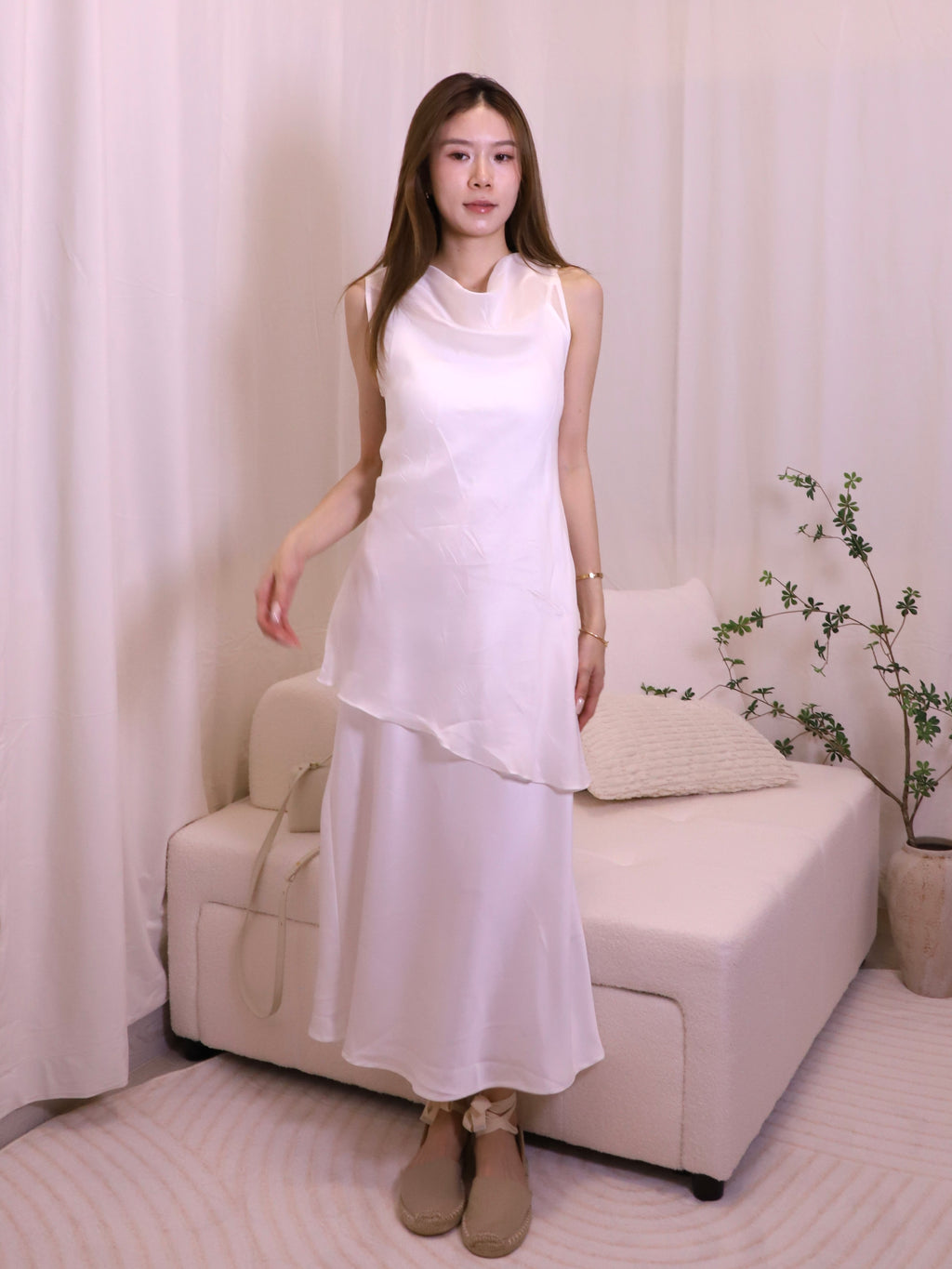 Silk & Chiffon Grand Maxi Dress