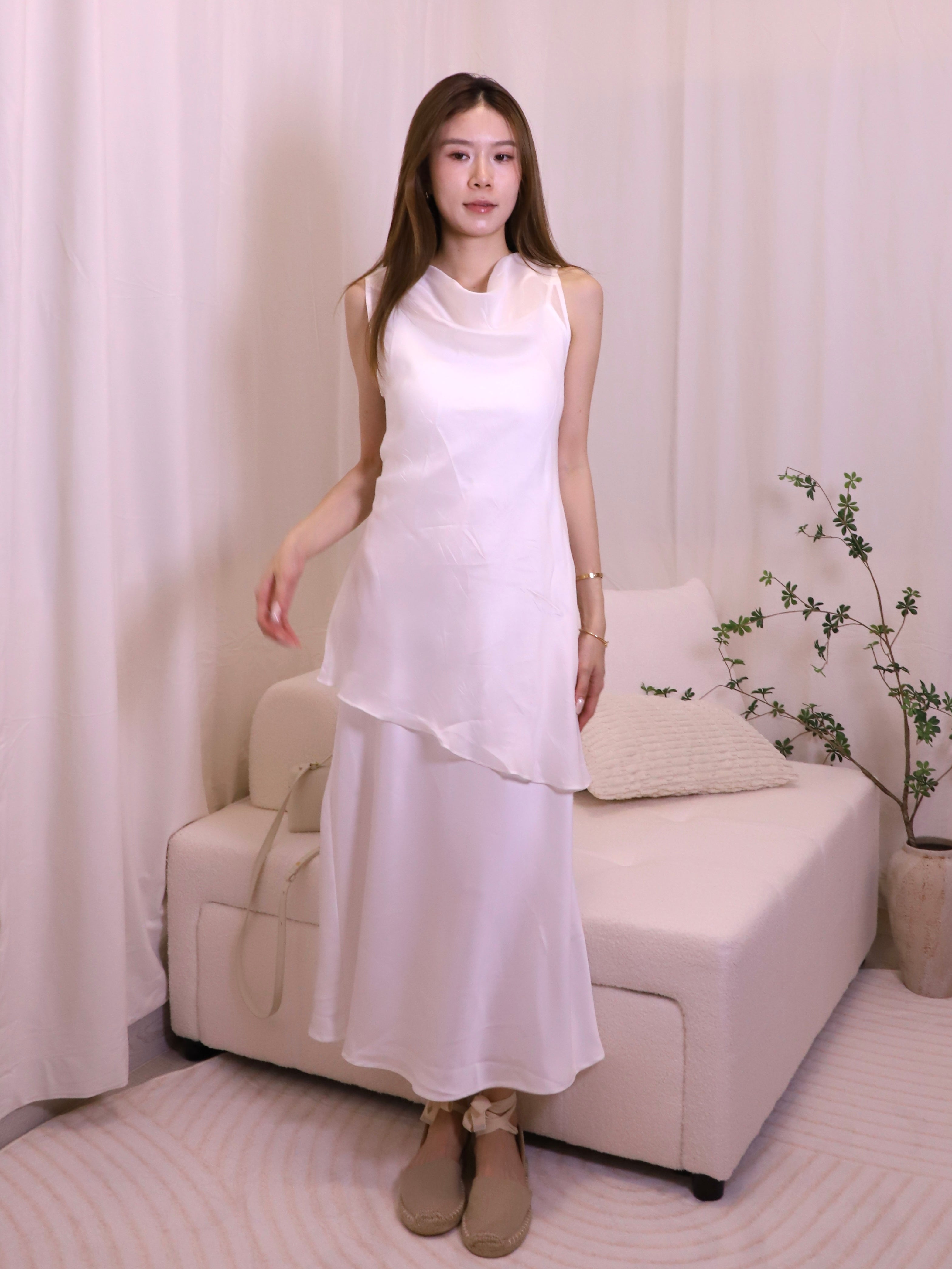 Silk & Chiffon Grand Maxi Dress