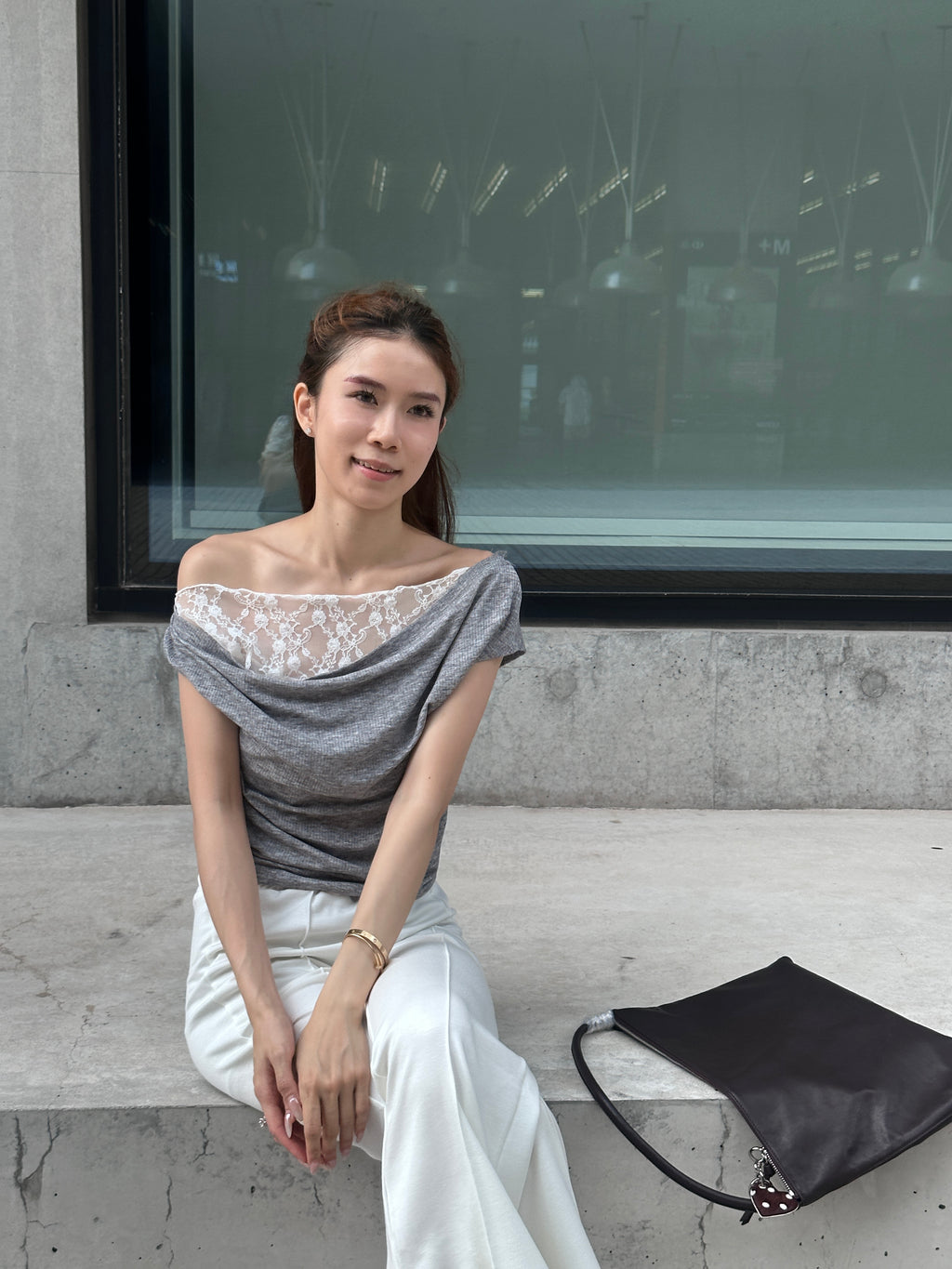 Half Lace Short T Top
