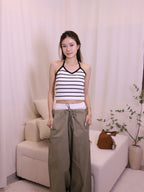 Low Waist Lace Cargo Pants