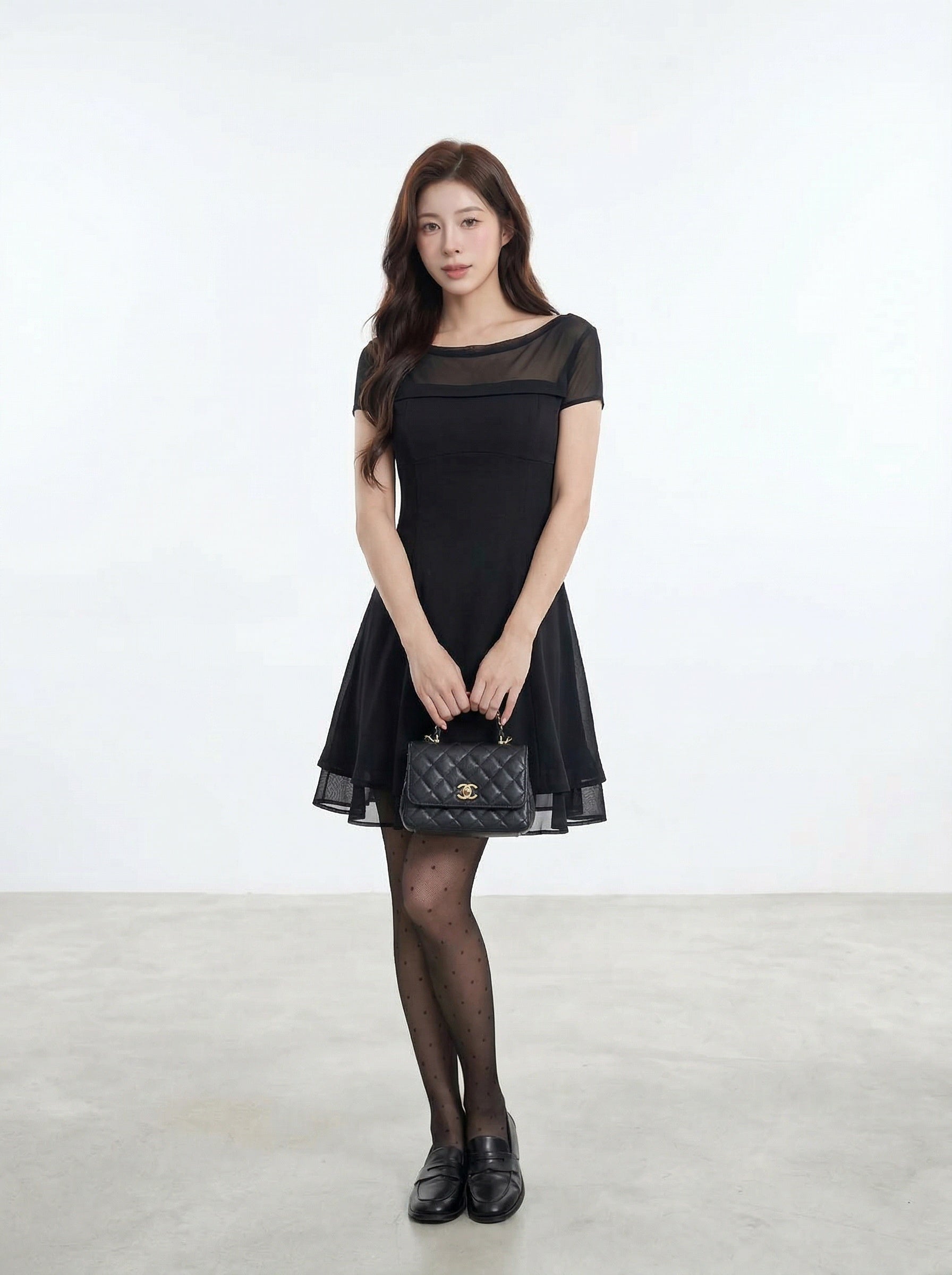 2 Ways Chiffon A Lined Mini Dress