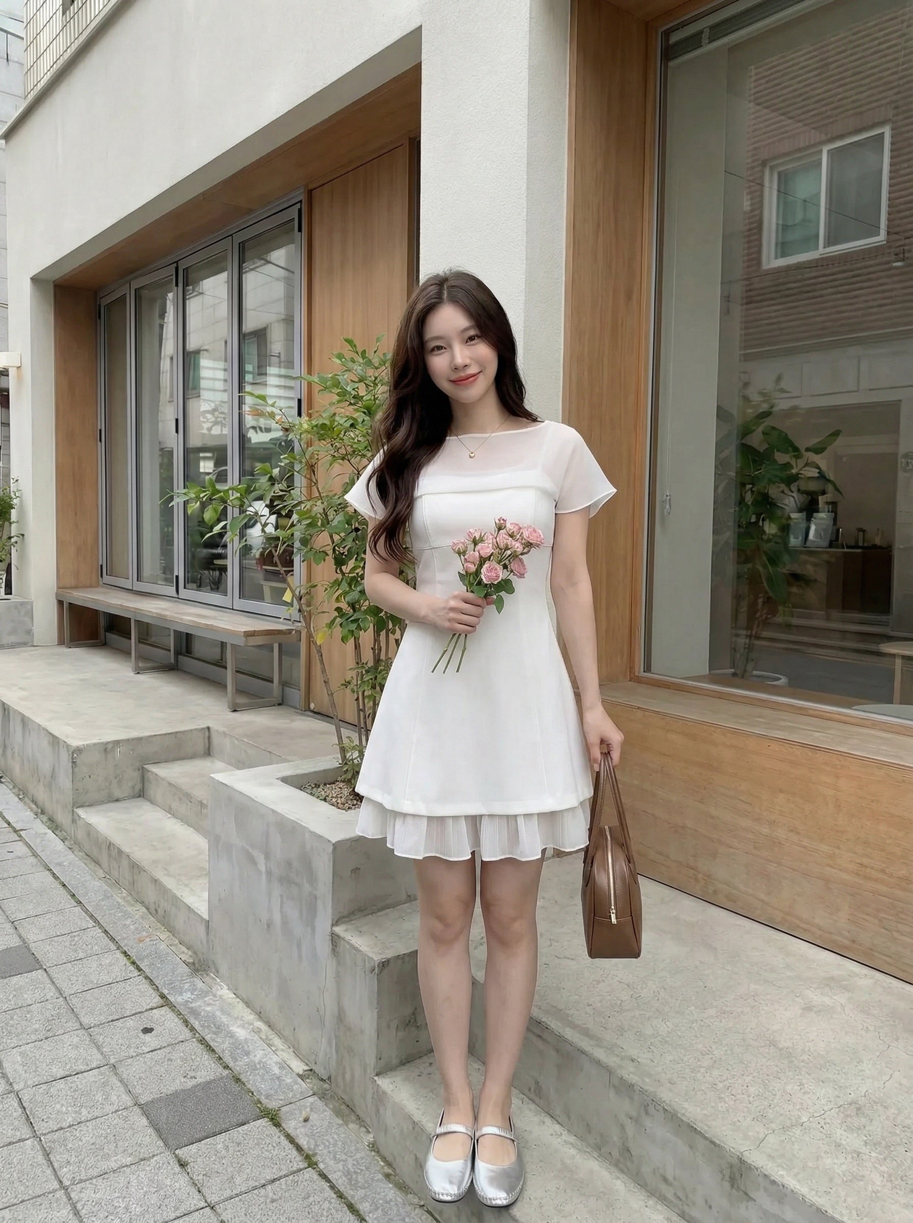 2 Ways Chiffon A Lined Mini Dress