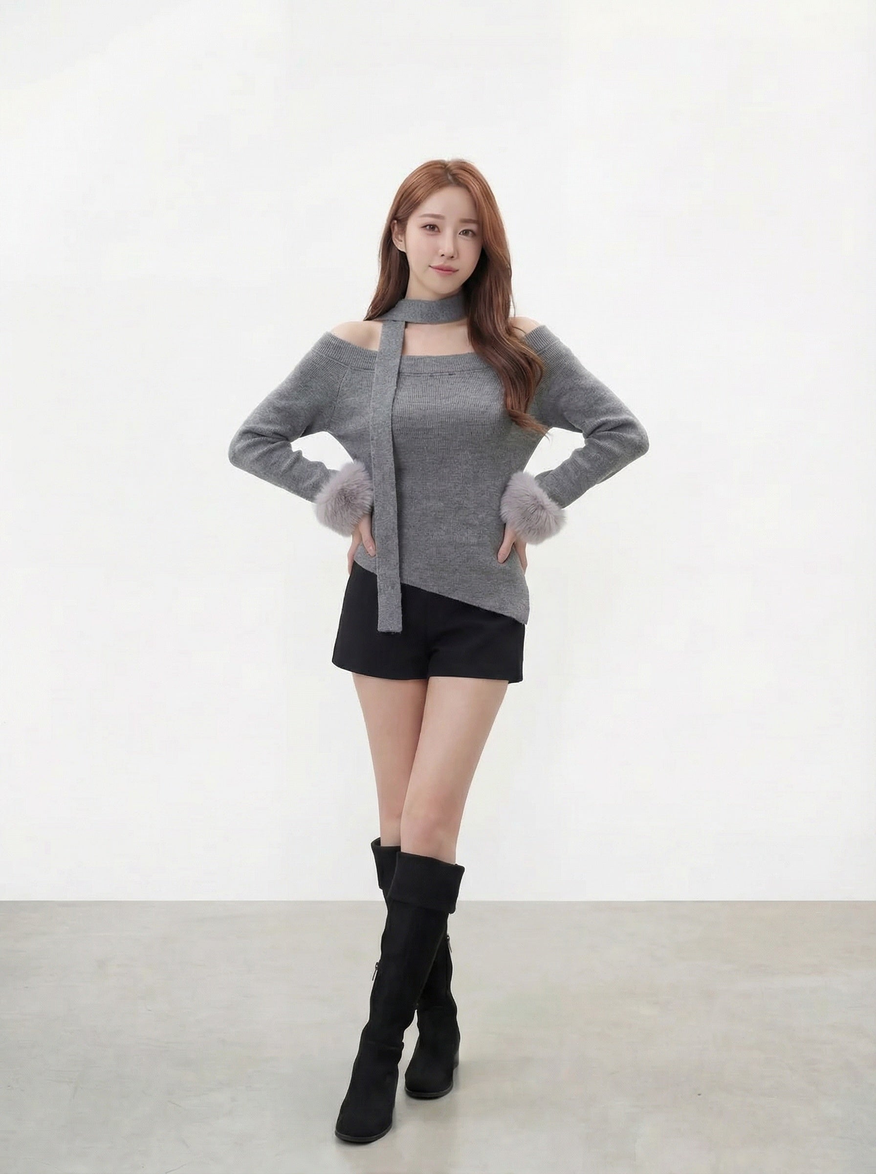 Fluffy Sleeves Long Sleeves Top