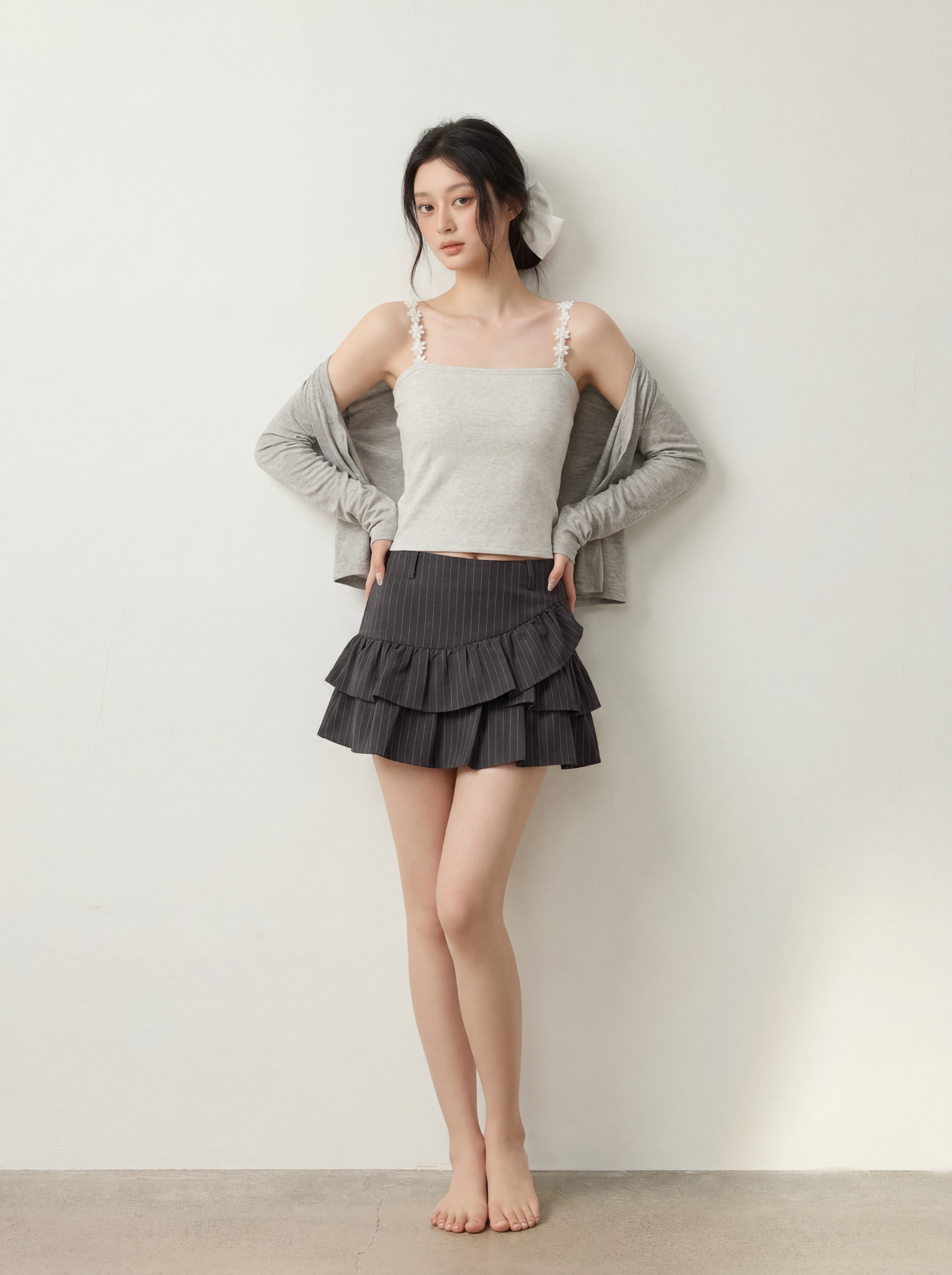 3D Flower Shoulder Bra Top