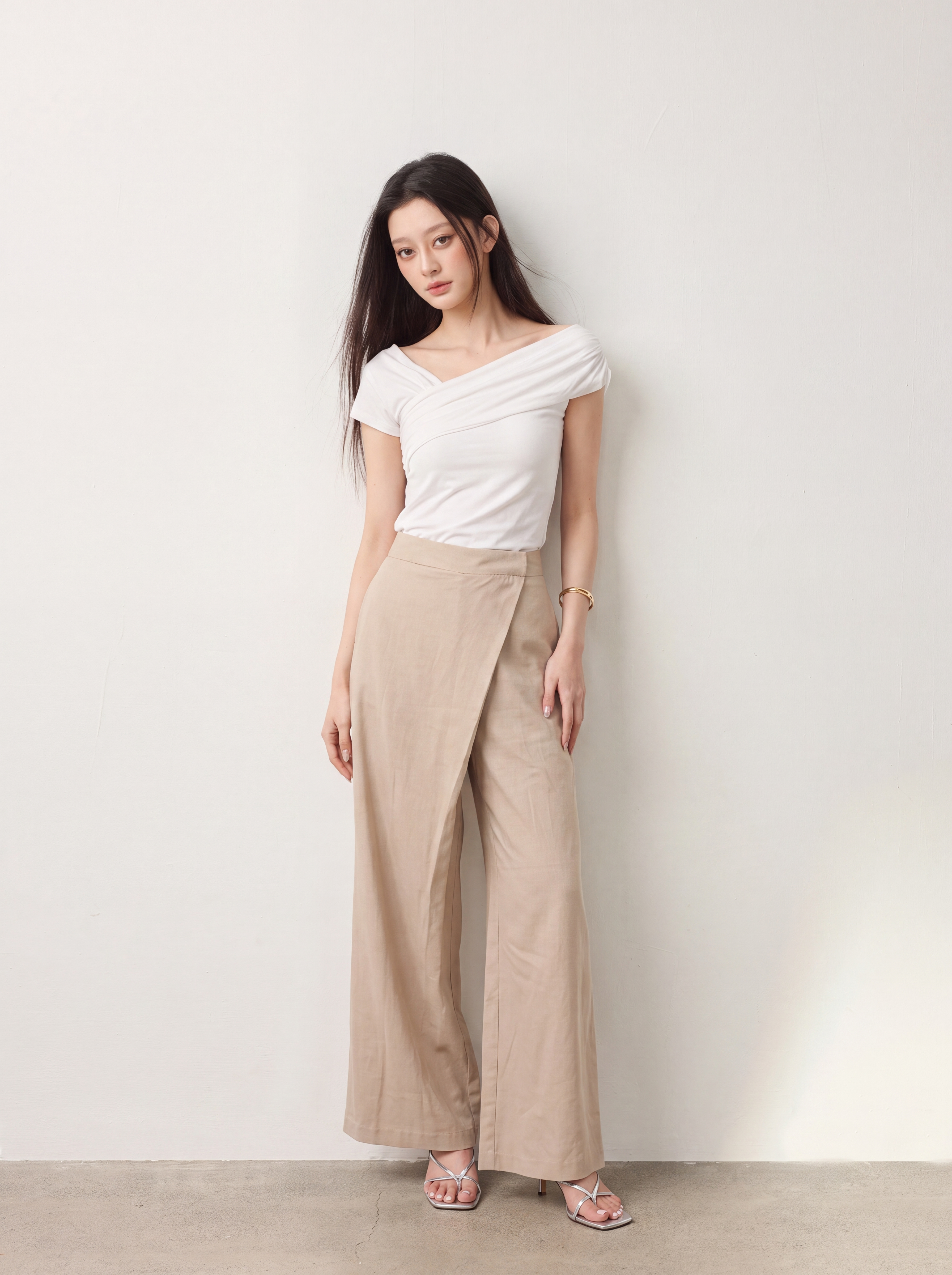 Cover Up Slit Chiffon Pants