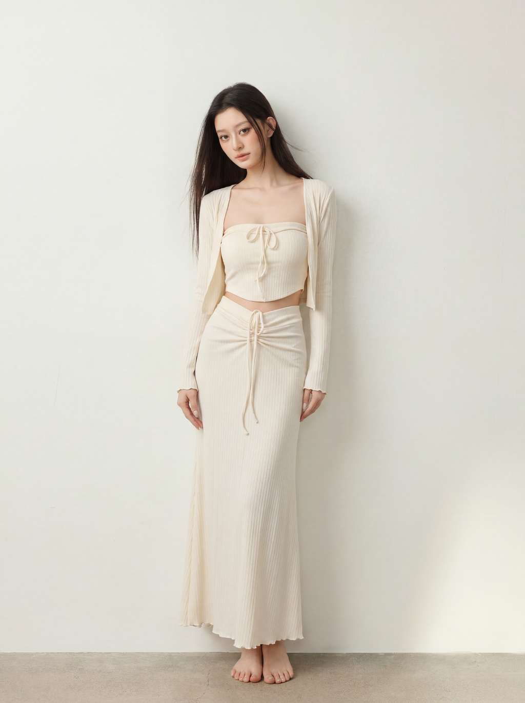 Off Shoulder Cotton 3 Set