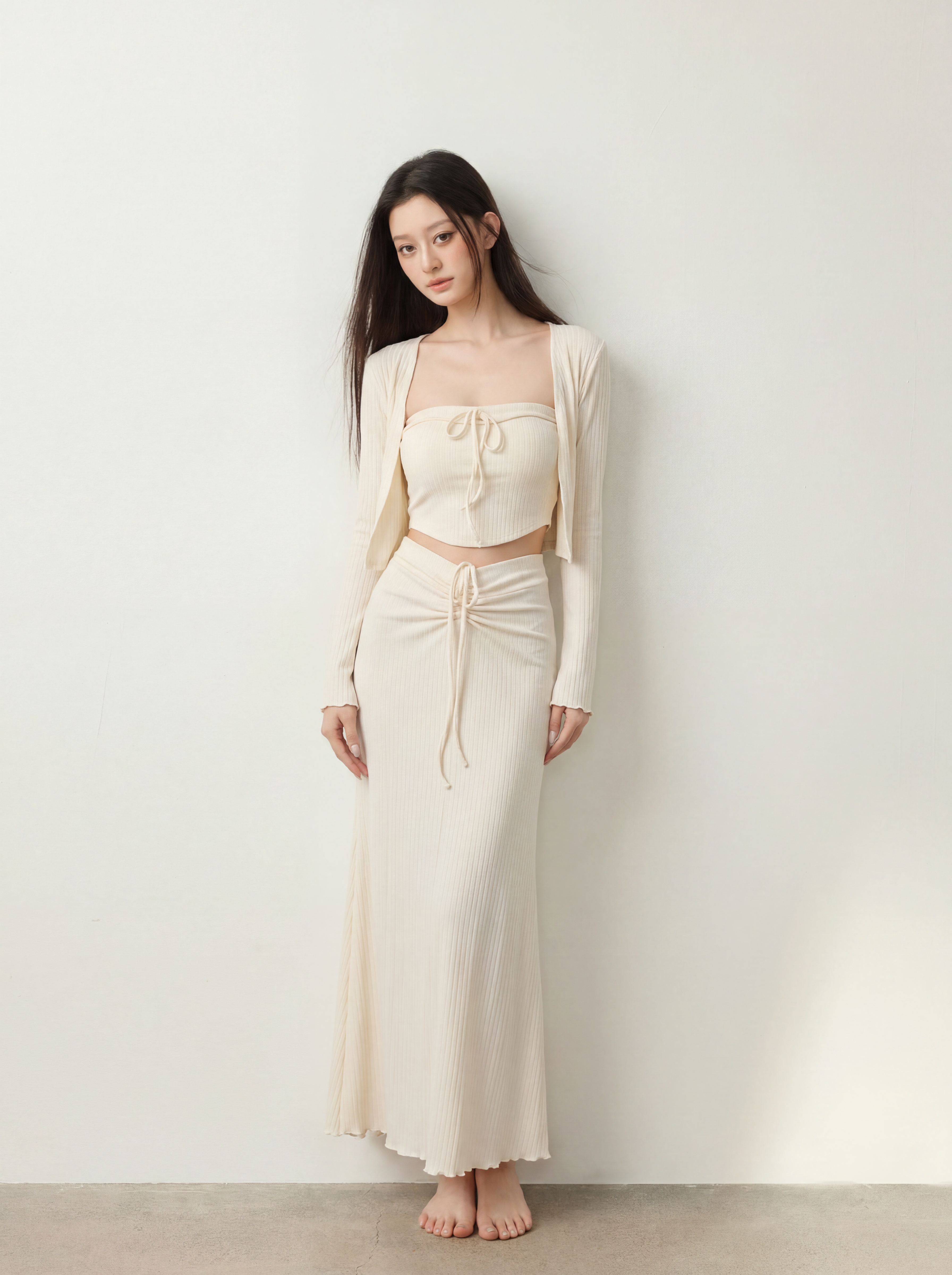 Off Shoulder Cotton 3 Set
