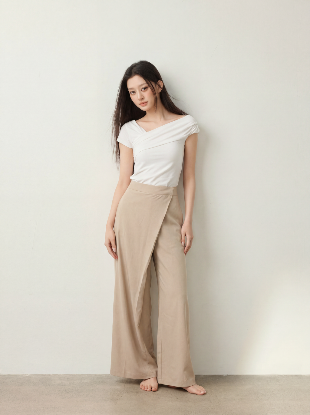 Cover Up Slit Chiffon Pants