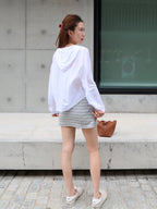 Long Sleeves & Striped Shorts Set