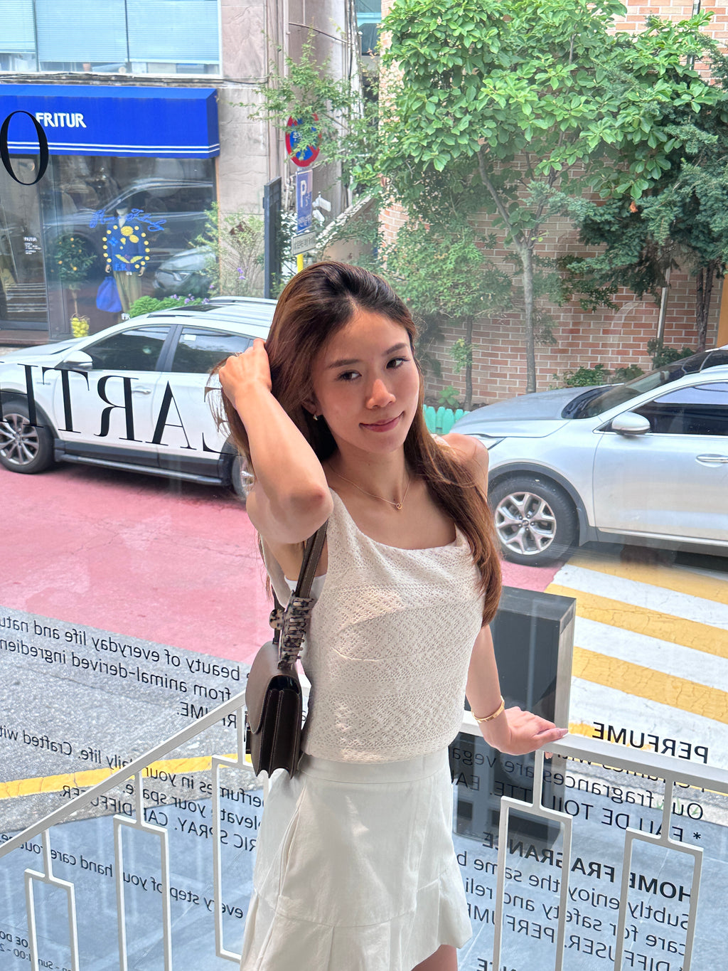 ￼Lace Zipped At Back Tank