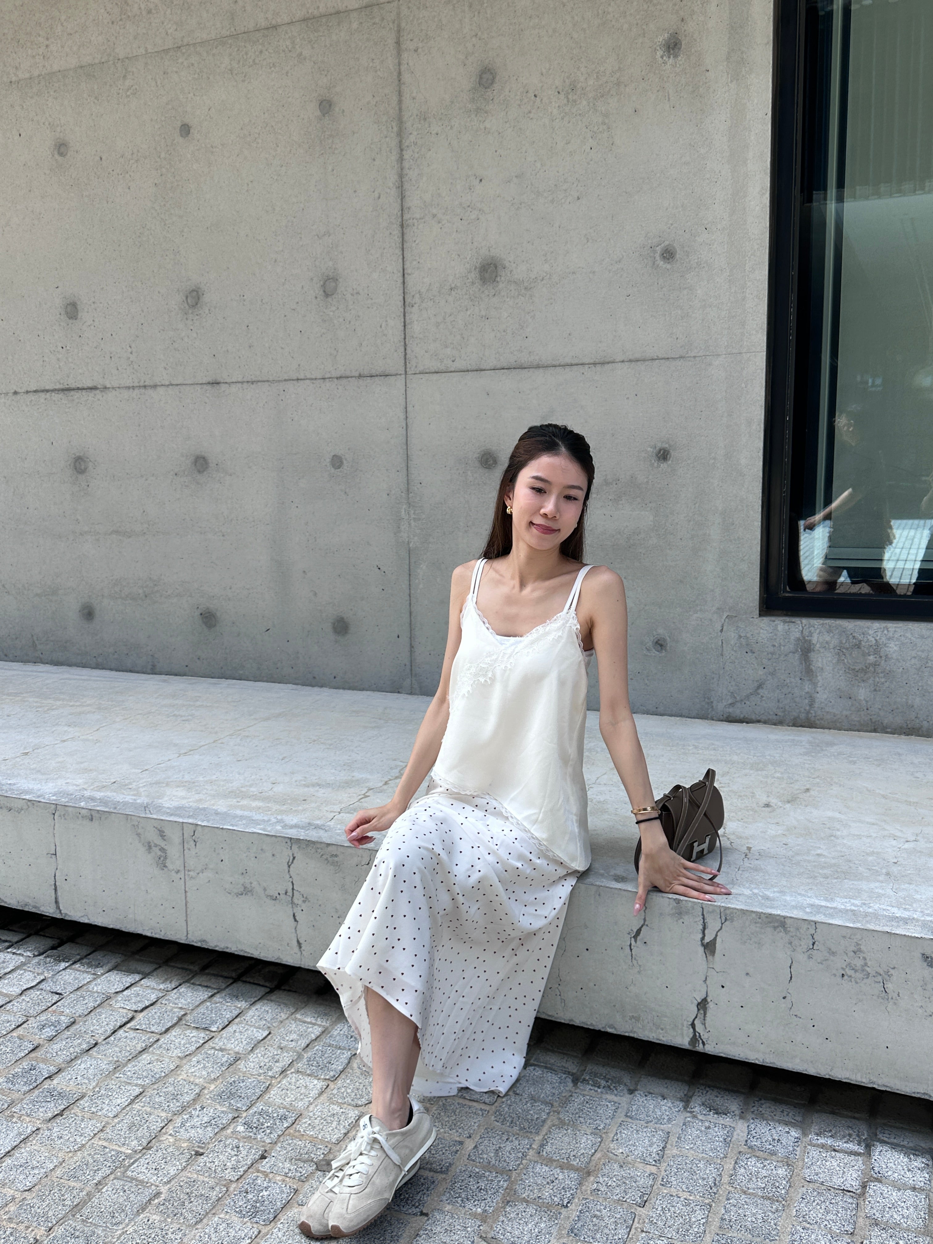 Lace Slide Cut Tank Top