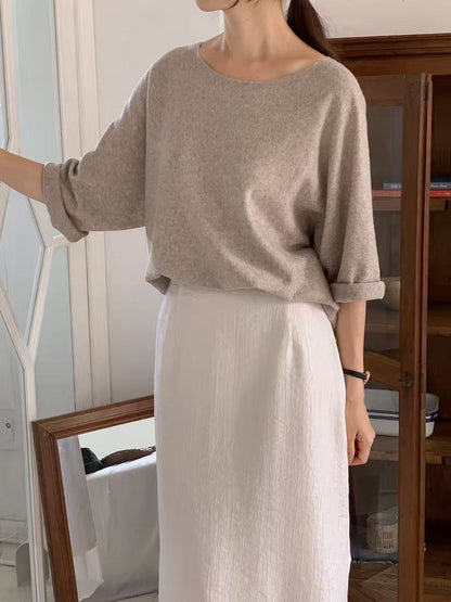 Bat Sleeves Wool Top