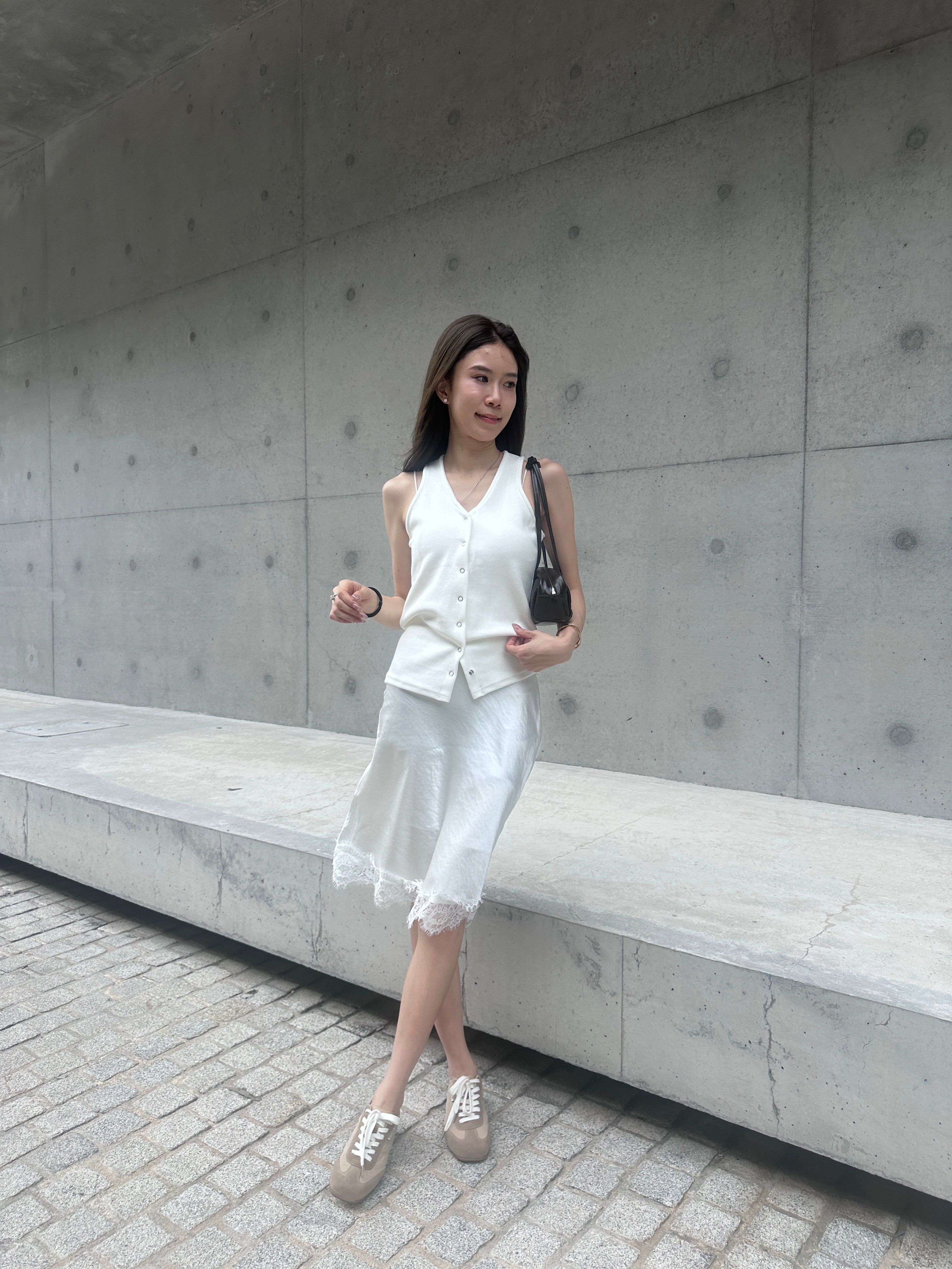 Cotton Button Tank Top