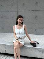 Whole Lace Tied Tank Top