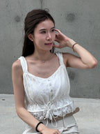 Whole Lace Tied Tank Top