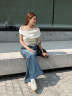 Half Lace Short T Top