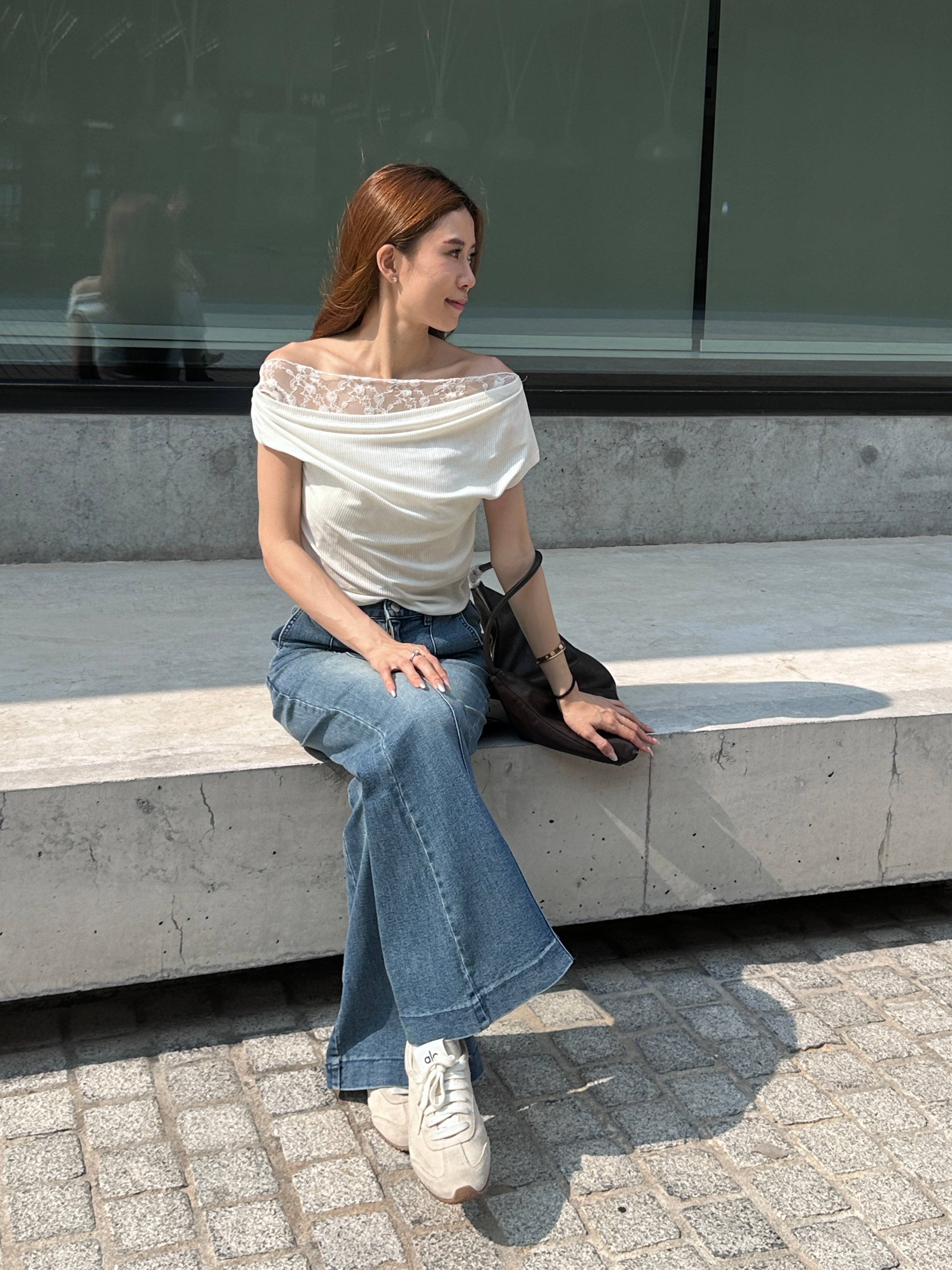 Half Lace Short T Top