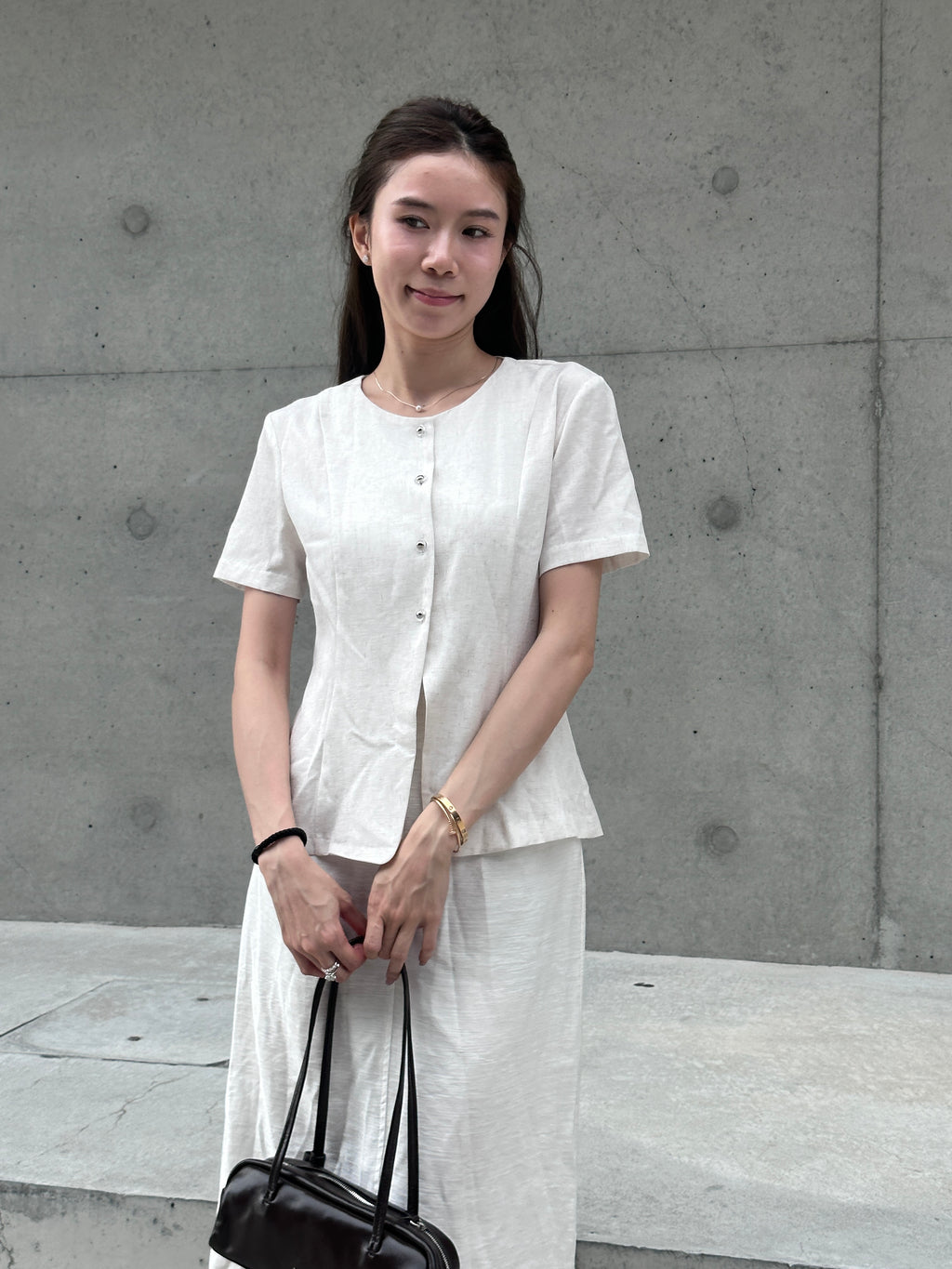 Slim Cut Chiffon Top