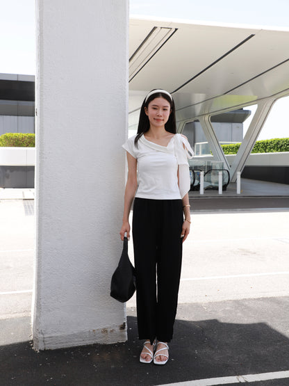 One Ribbon Cotton T Top
