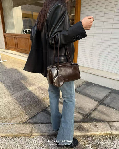 Real Leather Box Bag 大號