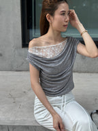 Half Lace Short T Top
