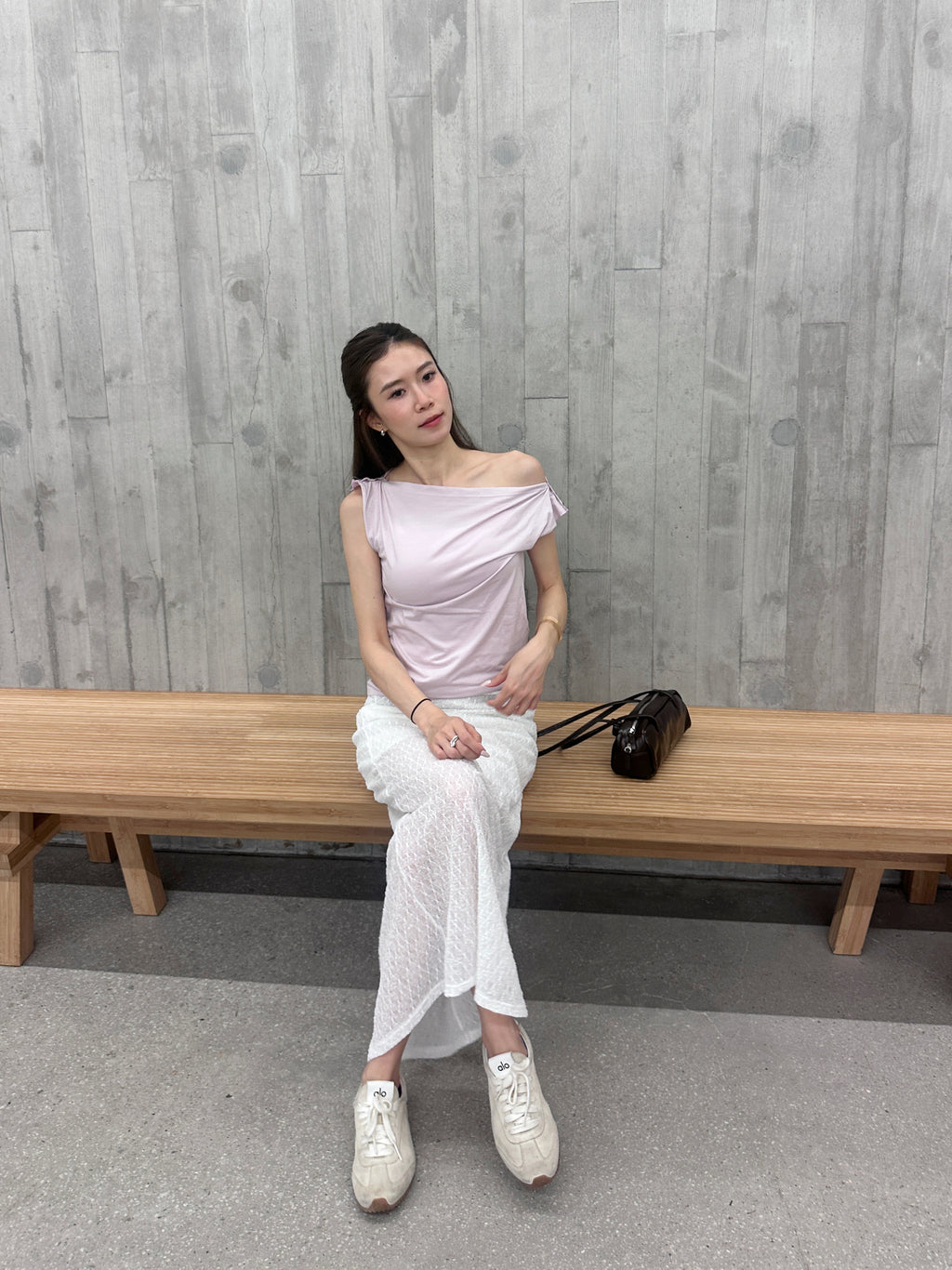 Button on Shoulder T Top