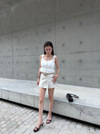 Whole Lace Tied Tank Top