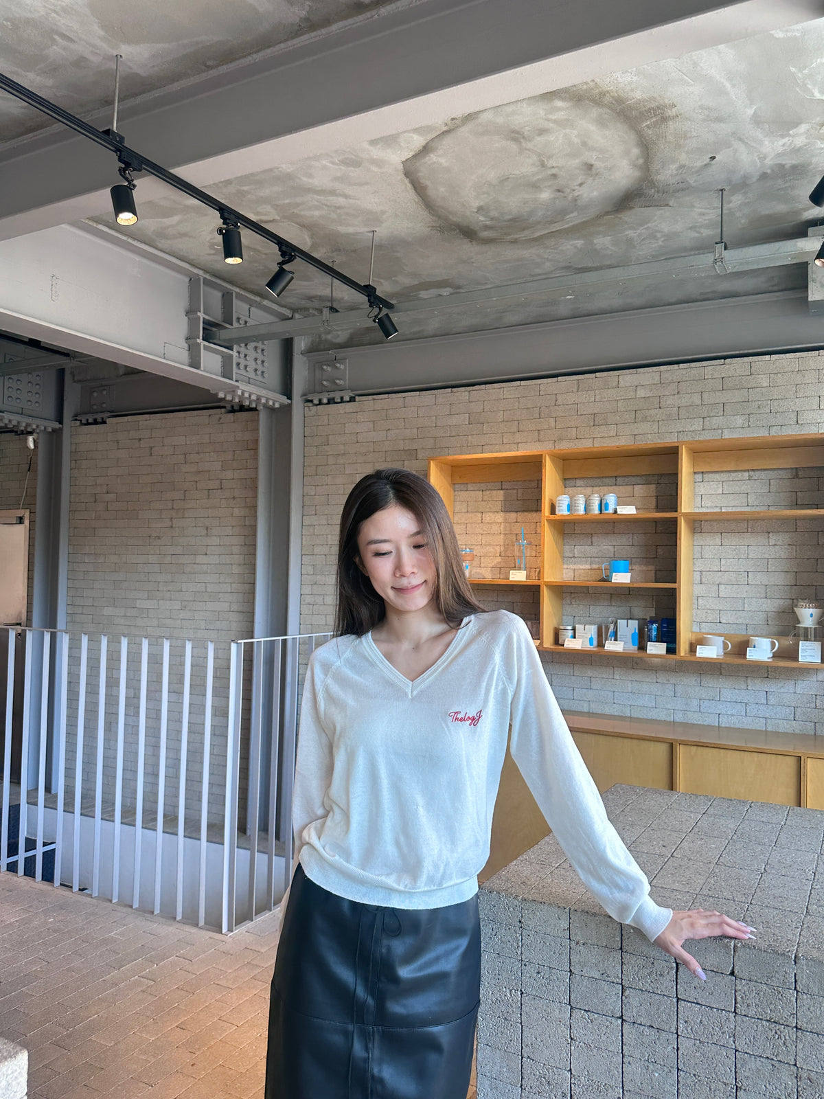 V neck Knitted Log Long Sleeves