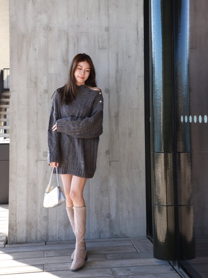 Big Button Oversized Sweater