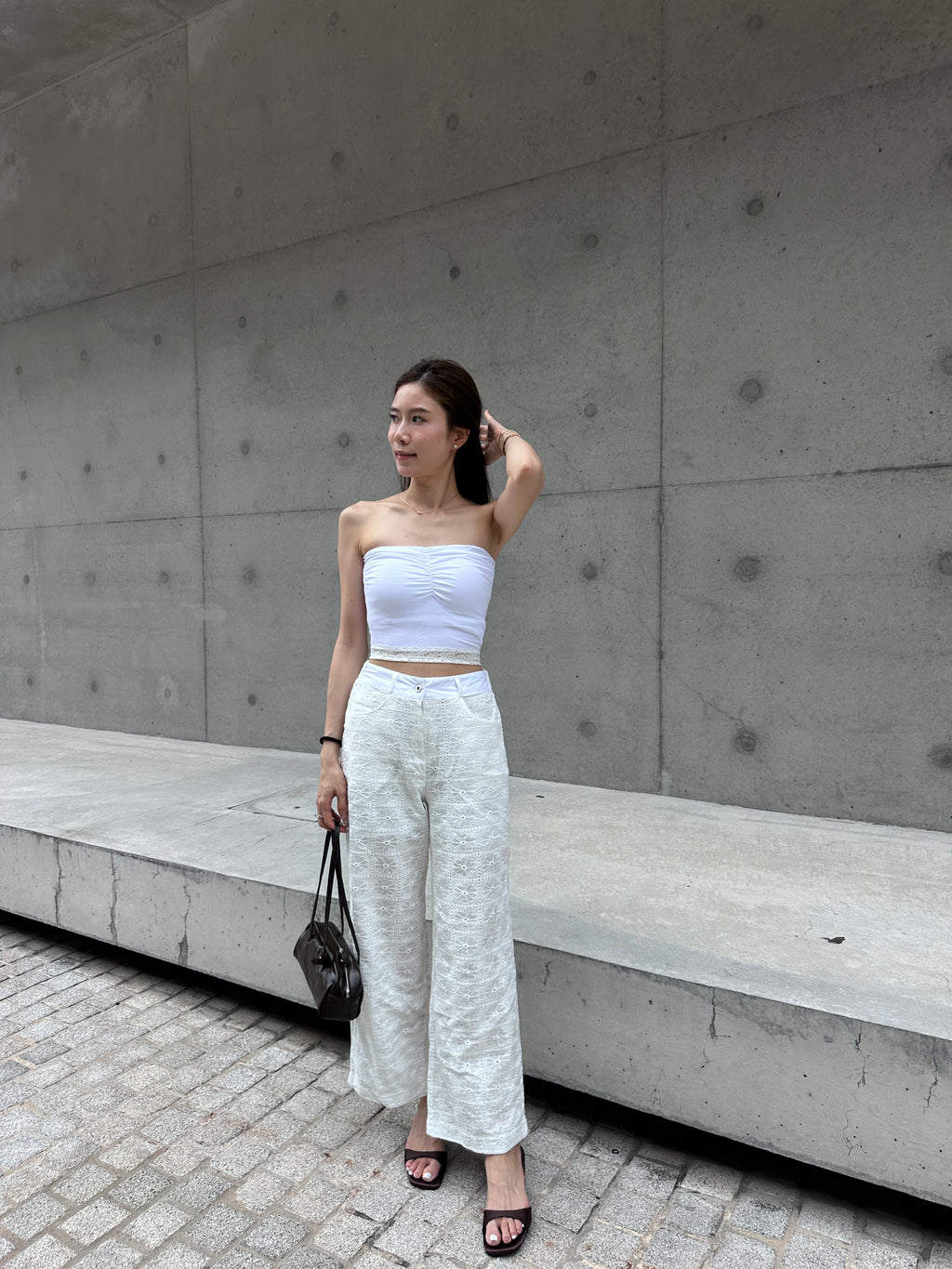 Whole Lace Flexible Pants