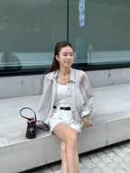 Cropped Striped Shirt