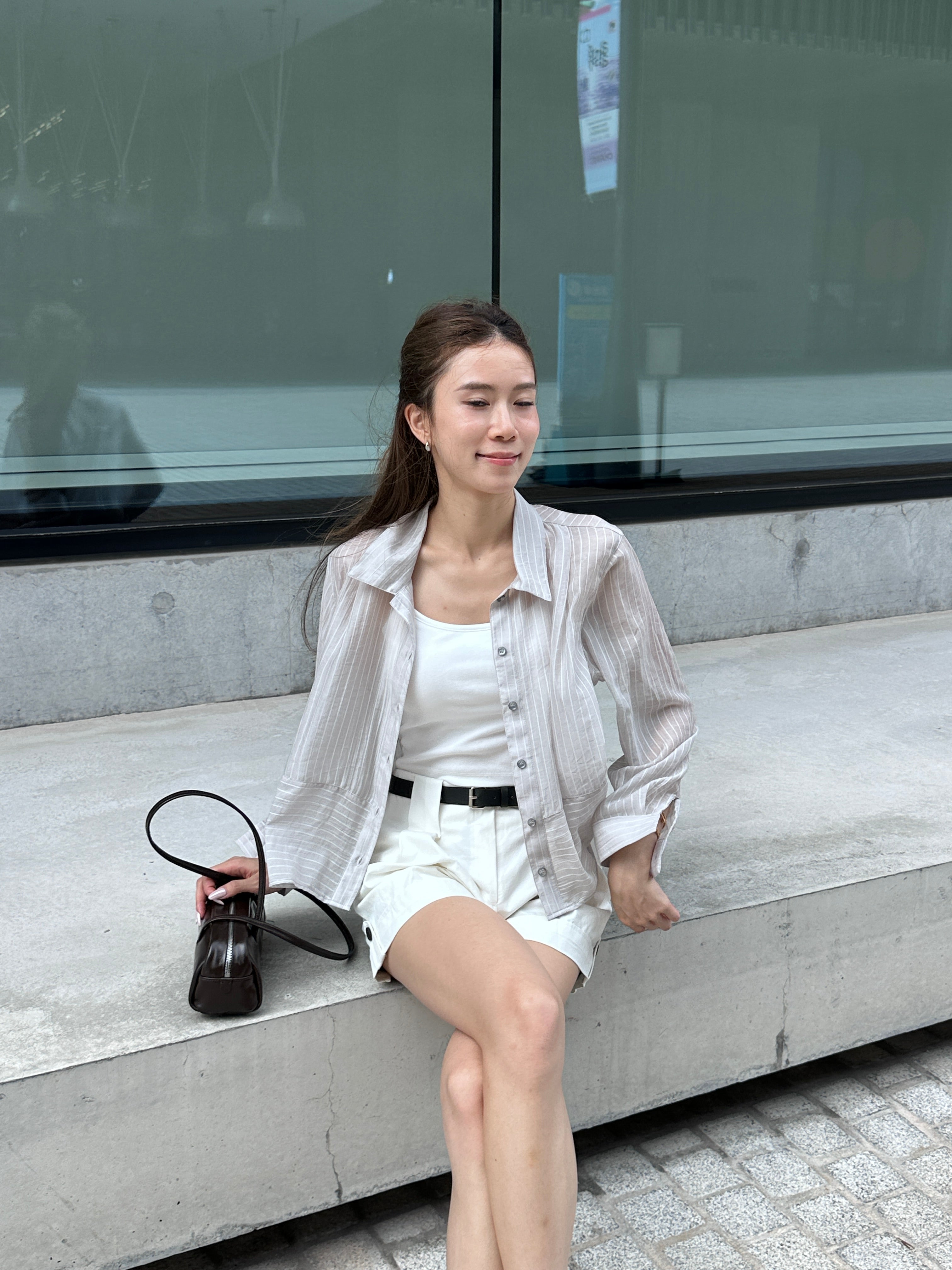 Cropped Striped Shirt