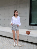 Long Sleeves & Striped Shorts Set